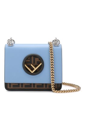 Женская сумка kan i small FENDI голубая цвета, арт. 8BT286 A651 купить в ЦУМ | Фото №5 Сумка Kan I small Fendi голубая цвета | Фото №5