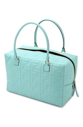 Женская сумка boston large FENDI бирюзовая цвета, арт. 8BL142 A72V купить в ЦУМ | Фото №4 Сумка Boston large Fendi бирюзовая цвета | Фото №4