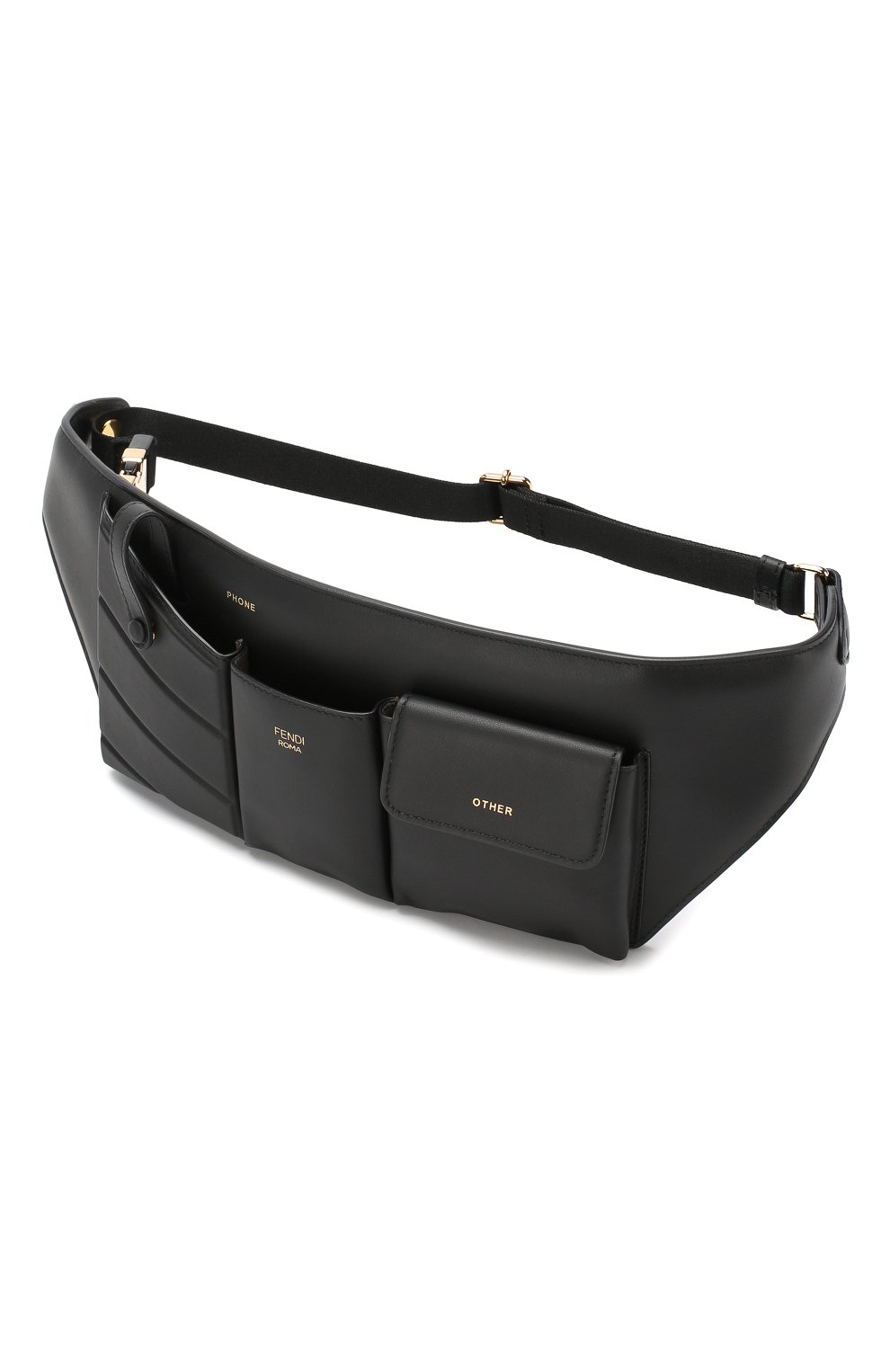 Женская черная поясная сумка pockets Fendi, арт. 8BM007 A5DY купить в ЦУМ | Фото №3 Поясная сумка Pockets Fendi черная | Фото №3