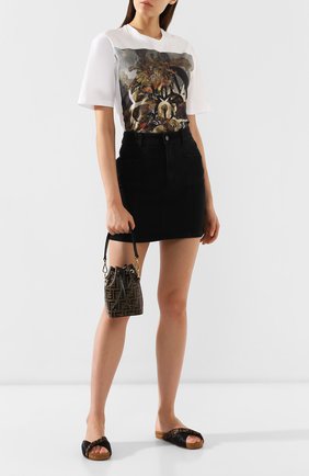 Женская сумка mon tresor mini FENDI коричневая цвета, арт. 8BS010 A659 купить в ЦУМ | Фото №2 Сумка Mon Tresor mini Fendi коричневая цвета | Фото №2