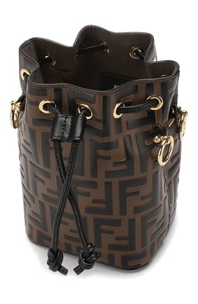 Женская сумка mon tresor mini FENDI коричневая цвета, арт. 8BS010 A659 купить в ЦУМ | Фото №7 Сумка Mon Tresor mini Fendi коричневая цвета | Фото №7
