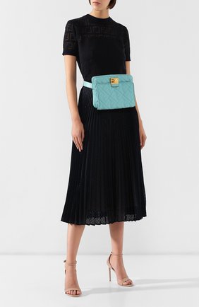Женская бирюзовая поясная сумка upside down Fendi, арт. 8BT305 A72V купить в ЦУМ | Фото №2 Поясная сумка Upside Down Fendi бирюзовая | Фото №2