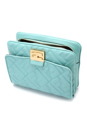Женская бирюзовая поясная сумка upside down Fendi, арт. 8BT305 A72V купить в ЦУМ | Фото №4 Поясная сумка Upside Down Fendi бирюзовая | Фото №4