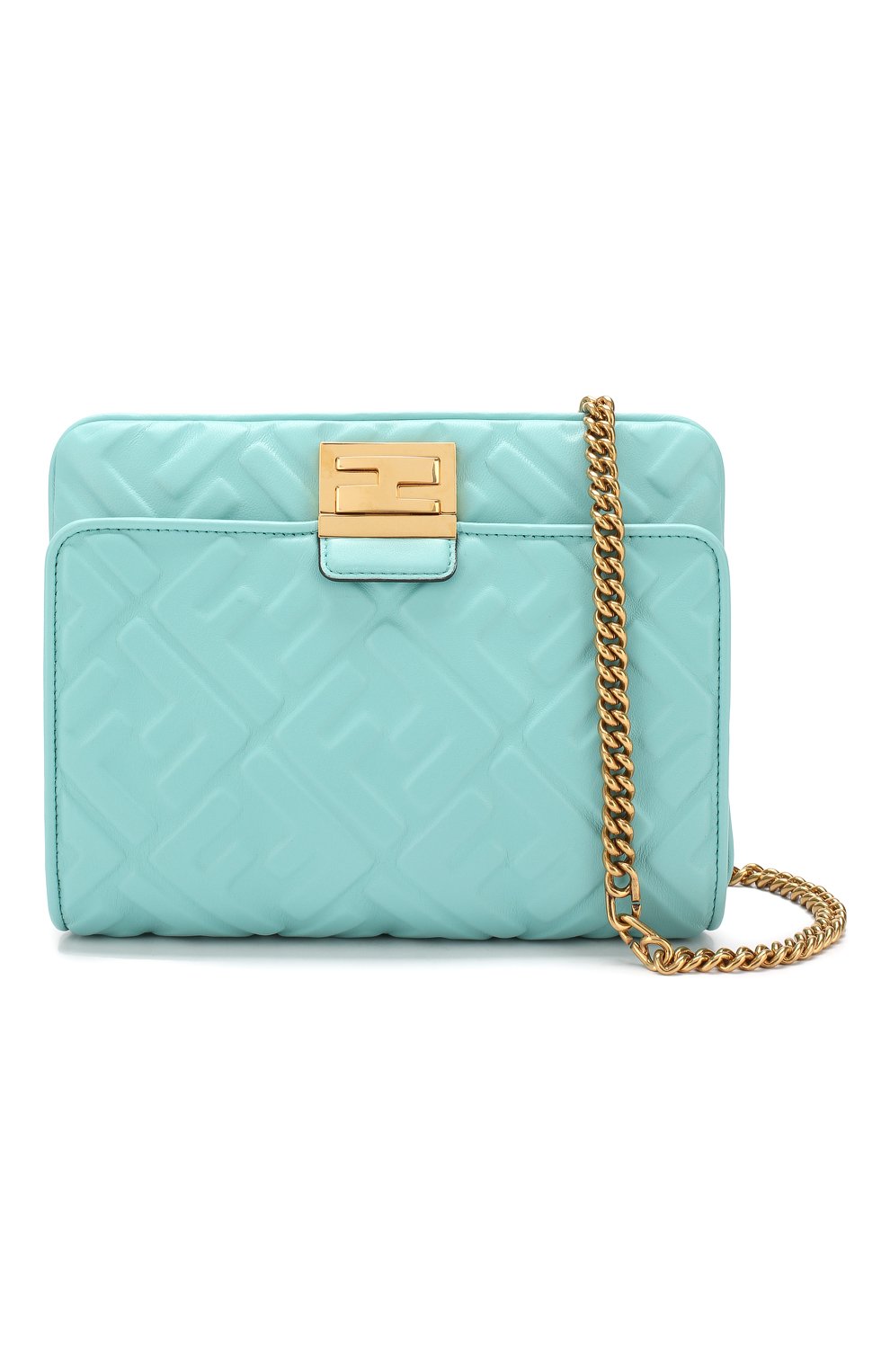 Женская бирюзовая поясная сумка upside down Fendi, арт. 8BT305 A72V купить в ЦУМ | Фото №7 Поясная сумка Upside Down Fendi бирюзовая | Фото №7