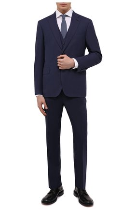 Мужской шерстяной костюм-тройка BRIONI синего цвета по цене 639500 руб., арт. RS0J0L/P8A8Q/BRUNIC0/G | Фото 1