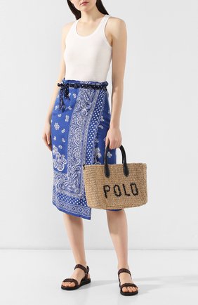 Женская сумка-тоут POLO RALPH LAUREN бежевого цвета по цене 35100 руб., арт. 428742087 | Фото 2 Женская сумка-тоут POLO RALPH LAUREN бежевого цвета, арт. 428742087 | Фото 2