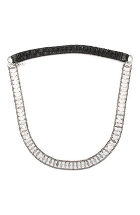 Ободок на голову Saint Laurent, черного цвета, арт. 569416/3YC43 в ЦУМ | Фото №2 Ободок на голову Saint Laurent черного цвета | Фото №2