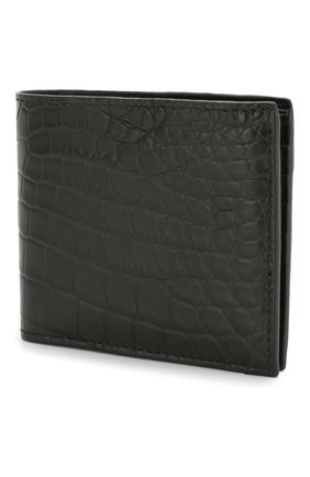 Мужской портмоне из кожи крокодила BOTTEGA VENETA темно-зеленого цвета по цене 123000 руб., арт. 113993/V9023/CNIL | Фото 2 Мужской портмоне из кожи крокодила BOTTEGA VENETA темно-зеленого цвета, арт. 113993/V9023/CNIL | Фото 2
