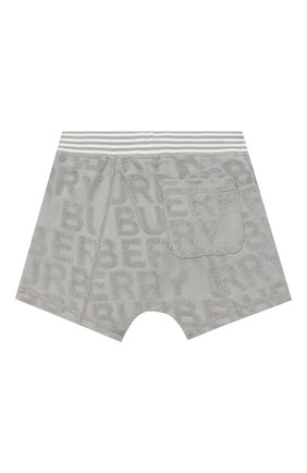 Детские хлопковые шорты BURBERRY серого цвета по цене 7775 руб., арт. 8008970 | Фото 2 Детские хлопковые шорты BURBERRY серого цвета, арт. 8008970 | Фото 2