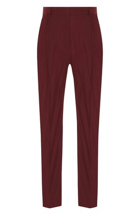 Женские брюки VALENTINO бордового цвета, арт. RB0RB3804H2 | Фото 1 (Длина (брюки, джинсы): Стандартные; Материал внешний: Полиэстер, Хлопок, Синтетический материал; Статус проверки: Проверено, Проверена категория; Женское Кросс-КТ: Брюки-одежда)