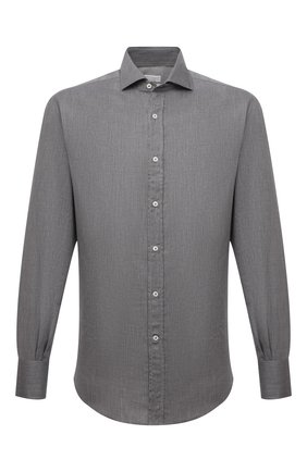 Мужская хлопковая рубашка BRUNELLO CUCINELLI серого цвета по цене 32700 руб., арт. MG6710028 | Фото 1 Мужская хлопковая рубашка BRUNELLO CUCINELLI серого цвета, арт. MG6710028 | Фото 1