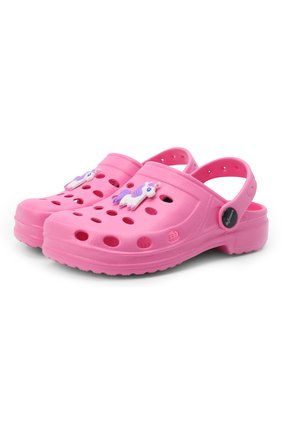 Детского домашняя обувь DE FONSECA розового цвета, арт. ANCONA G503RU | Фото 1 (Материал внешний: Экокожа; Статус проверки: Проверено, Проверена категория; Кросс-КТ: тапочки)