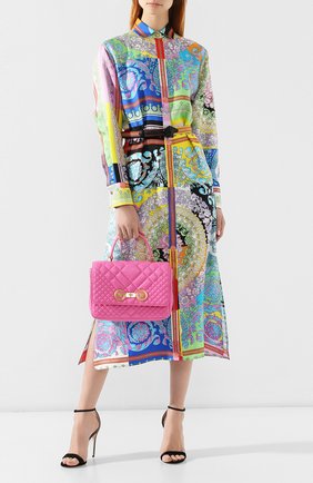 Женская сумка icon VERSACE розовая цвета, арт. DBFG867/DNATR2 купить в ЦУМ | Фото №2 Сумка Icon Versace розовая цвета | Фото №2