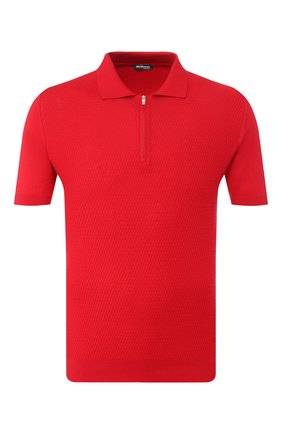 Мужское хлопковое поло KITON красного цвета по цене 111500 руб., арт. UK1047 | Фото 1 Мужское хлопковое поло KITON красного цвета, арт. UK1047 | Фото 1