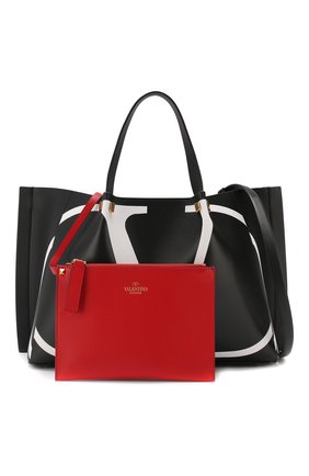 Женская сумка-тоут valentino garavani go logo escape medium VALENTINO черная цвета, арт. RW0B0D99/RRX купить в ЦУМ | Фото №5 Сумка-тоут Valentino Garavani Go Logo Escape medium Valentino черная цвета | Фото №5