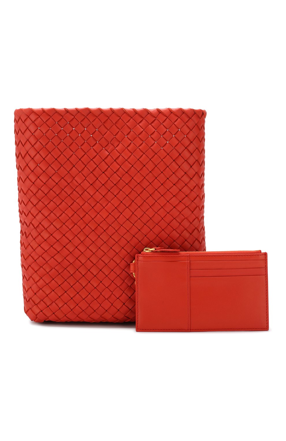 Женская сумка cabat bucket BOTTEGA VENETA оранжевая цвета, арт. 566066/VCEW3 купить в ЦУМ | Фото №6 Сумка Cabat Bucket Bottega Veneta оранжевая цвета | Фото №6
