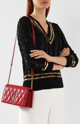 Женская сумка angie SAINT LAURENT красная цвета, арт. 568906/03UD7 купить в ЦУМ | Фото №5 Сумка Angie Saint Laurent красная цвета | Фото №5