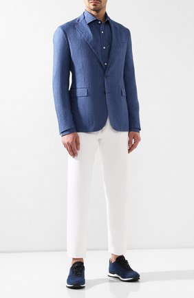 Мужская льняная рубашка RALPH LAUREN синего цвета по цене 32850 руб., арт. 791750046 | Фото 2 Мужская льняная рубашка RALPH LAUREN синего цвета, арт. 791750046 | Фото 2