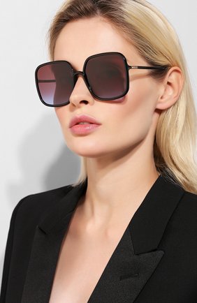 Женские солнцезащитные очки DIOR черного цвета по цене 23300 руб., арт. S0STELLAIRE1 807 YB | Фото 2 Женские солнцезащитные очки DIOR черного цвета, арт. S0STELLAIRE1 807 YB | Фото 2