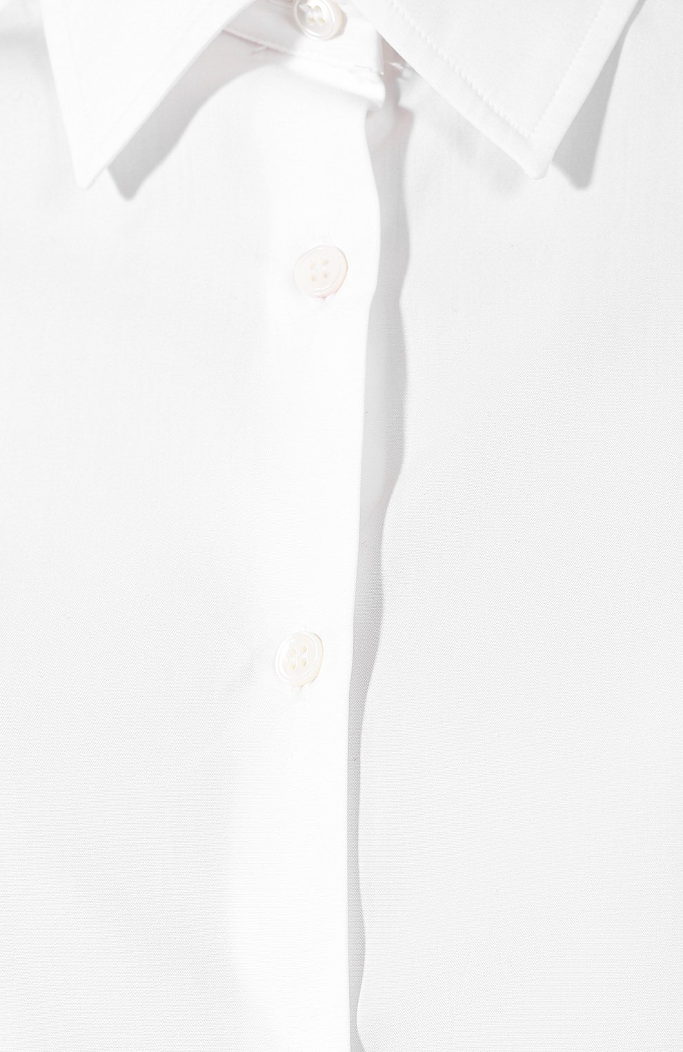 Женская хлопковая рубашка TOM FORD белого цвета, арт. CA3109-FAX486 | Фото 5 (Рукава: Длинные; Принт: Без принта; Женское Кросс-КТ: Рубашка-одежда; Длина (для топов): Стандартные; Материал внешний: Хлопок; Стили: Классический; Статус проверки: Проверена категория)