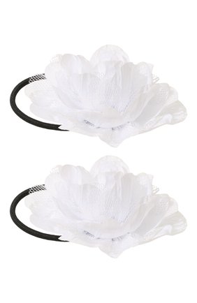 Детская комплект из двух резинок lace flower JUNEFEE белого цвета по цене 1490 руб., арт. 5121 | Фото 2 Детская комплект из двух резинок lace flower JUNEFEE белого цвета, арт. 5121 | Фото 2