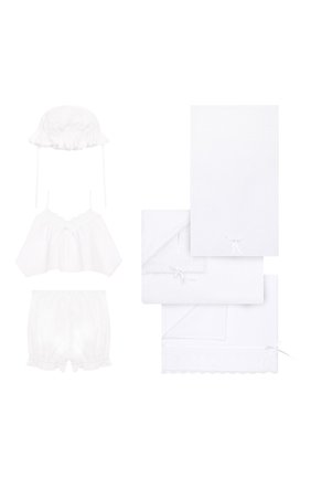 Детского комплект из 6-ти предметов ANGEL WINGS белого цвета по цене 8260 руб., арт. EXC1383 | Фото 1 Детского комплект из 6-ти предметов ANGEL WINGS белого цвета, арт. EXC1383 | Фото 1