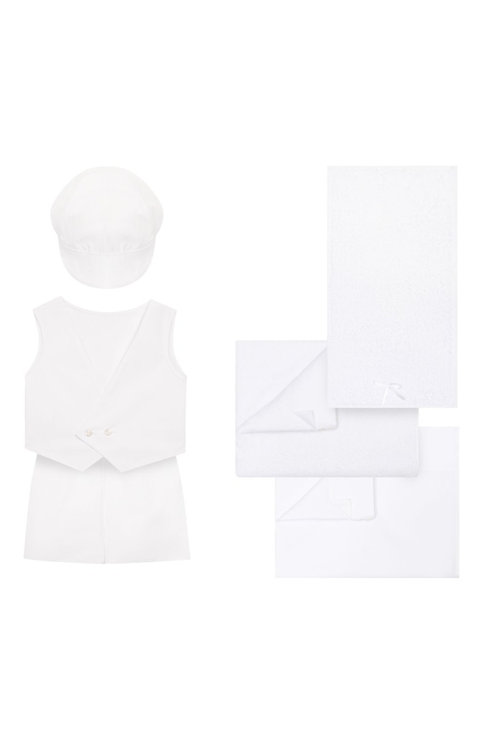 Детского комплект из 6-ти предметов ANGEL WINGS белого цвета, арт. LUX1399/1 | Фото 1