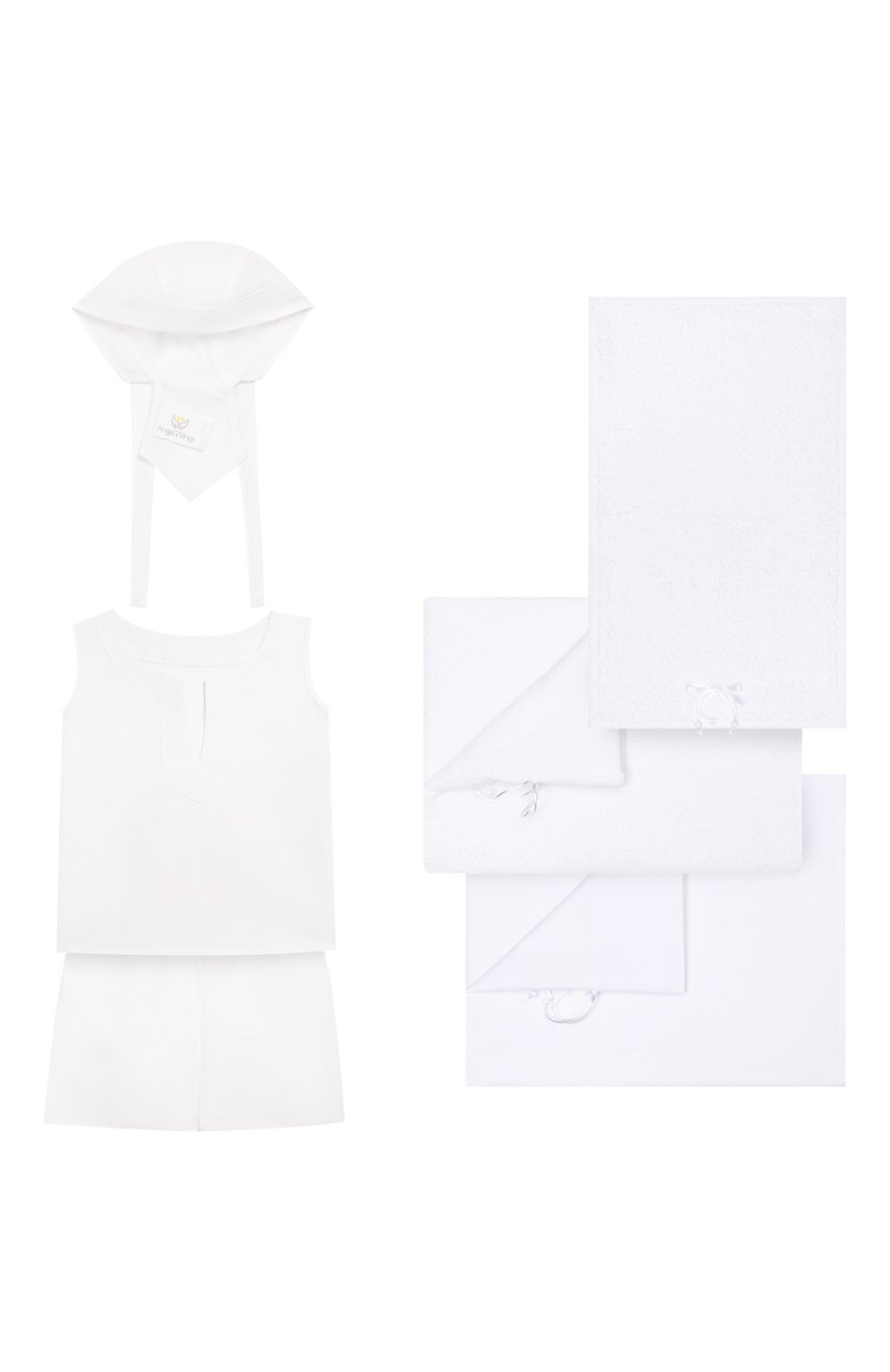 Детского комплект из 6-ти предметов ANGEL WINGS белого цвета, арт. LUX1400 | Фото 1