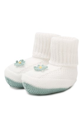 Детские хлопковые пинетки BABY T зеленого цвета по цене 3385 руб., арт. 19PE113SA | Фото 1 Детские хлопковые пинетки BABY T зеленого цвета, арт. 19PE113SA | Фото 1