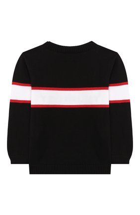 Детский хлопковый пуловер GIVENCHY черного цвета, арт. H05082/2A-3A | Фото 2 (Рукава: Длинные; Материал внешний: Хлопок; Статус проверки: Проверена категория; Кросс-КТ НВ: Пуловеры)