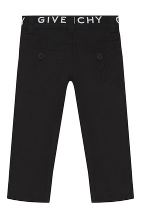 Детские хлопковые брюки GIVENCHY черного цвета, арт. H04042/2A-3A | Фото 2 (Статус проверки: Проверена категория, Проверено; Материал внешний: Хлопок; Кросс-КТ НВ: Брюки)