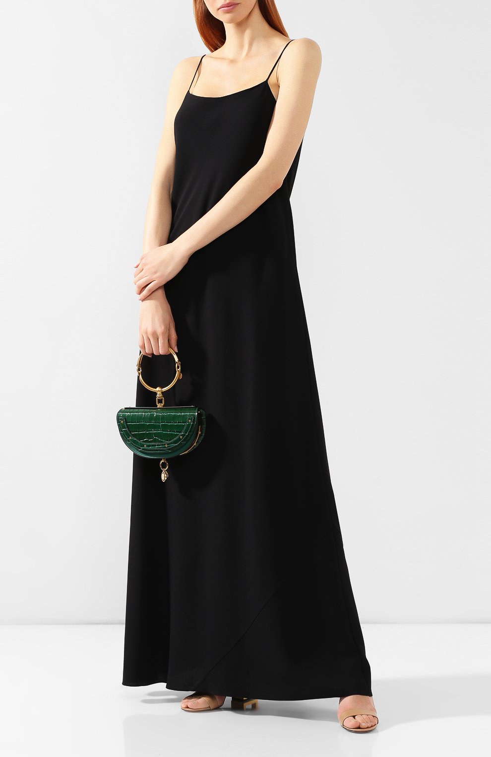 Женская сумка nile minaudière CHLOÉ зеленая цвета, арт. CHC19SS302A87 купить в ЦУМ | Фото №2 Сумка Nile Minaudière Chloé зеленая цвета | Фото №2