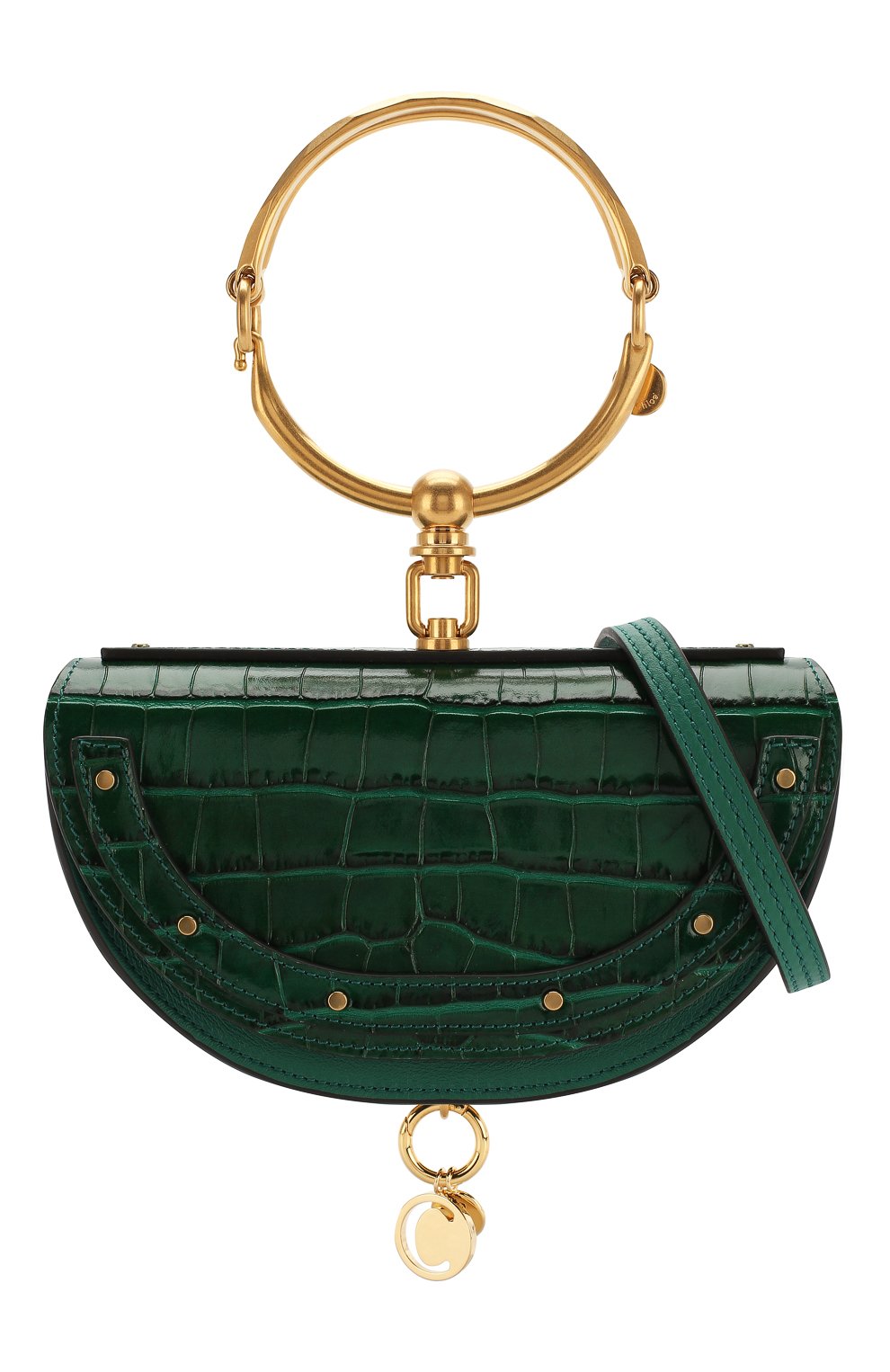 Женская сумка nile minaudière CHLOÉ зеленая цвета, арт. CHC19SS302A87 купить в ЦУМ | Фото №6 Сумка Nile Minaudière Chloé зеленая цвета | Фото №6