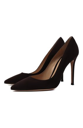 Женская замшевые туфли gianvito 105 GIANVITO ROSSI темно-коричневого цвета по цене 44950 руб., арт. G28470.15RIC.CAMM0KA | Фото 1 Женская замшевые туфли gianvito 105 GIANVITO ROSSI темно-коричневого цвета, арт. G28470.15RIC.CAMM0KA | Фото 1