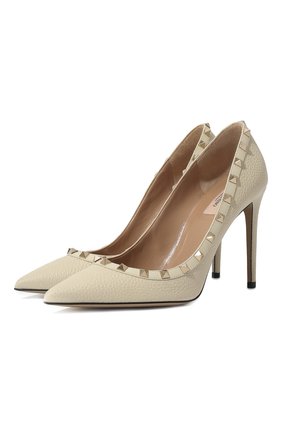 Женская кожаные туфли valentino garavani rockstud VALENTINO белого цвета по цене 47900 руб., арт. SW2S0057/VCE | Фото 1 Женская кожаные туфли valentino garavani rockstud VALENTINO белого цвета, арт. SW2S0057/VCE | Фото 1