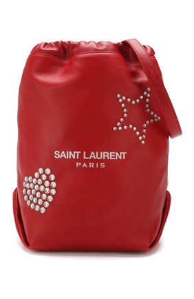 Женская сумка teddy SAINT LAURENT красная цвета, арт. 538448/0YPN6 купить в ЦУМ | Фото №5 Сумка Teddy Saint Laurent красная цвета | Фото №5