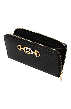 Кожаный кошелек Gucci Zumi Gucci, черного цвета, арт. 570661/1B90X в ЦУМ | Фото №3 Кожаный кошелек Gucci Zumi Gucci черного цвета | Фото №3