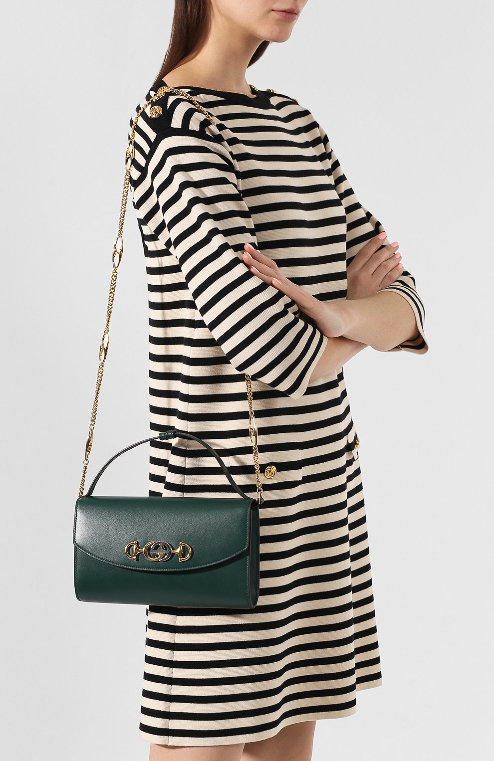 Женская сумка gucci zumi small GUCCI зеленая цвета, арт. 572375/05J0X купить в ЦУМ | Фото №5 Сумка Gucci Zumi small Gucci зеленая цвета | Фото №5