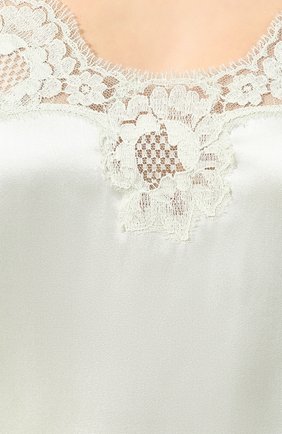 Женская зеленая шелковый топ с кружевной отделкой Dolce & Gabbana, арт. 0122/07A00T/FUADG купить в ЦУМ | Фото №5 Шелковый топ с кружевной отделкой Dolce & Gabbana зеленая | Фото №5