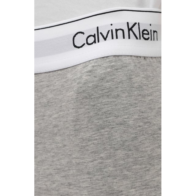 фото Однотонные леггинсы с логотипом бренда calvin klein