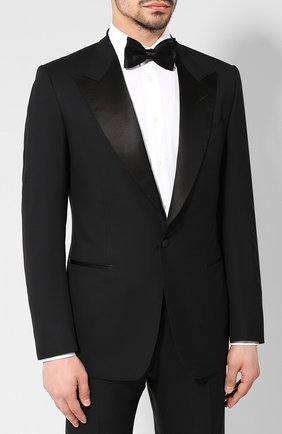 Мужской шерстяной смокинг TOM FORD черного цвета по цене 343000 руб., арт. 322R12/21RP4L | Фото 2 Мужской шерстяной смокинг TOM FORD черного цвета, арт. 322R12/21RP4L | Фото 2
