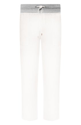 Мужские хлопковые брюки JAMES PERSE белого цвета, арт. WPR1835 | Фото 1 (Материал внешний: Хлопок; Кросс-КТ: Спорт; Длина (брюки, джинсы): Укороченные)