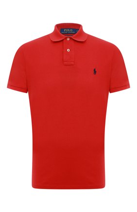 Мужское хлопковое поло POLO RALPH LAUREN красного цвета по цене 9220 руб., арт. 710666998 | Фото 1 Мужское хлопковое поло POLO RALPH LAUREN красного цвета, арт. 710666998 | Фото 1