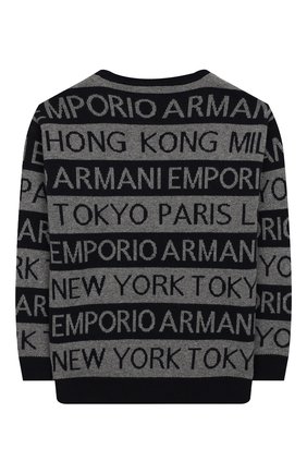 Детский пуловер EMPORIO ARMANI темно-синего цвета по цене 11300 руб., арт. 6G4MYF/4M0NZ | Фото 2 Детский пуловер EMPORIO ARMANI темно-синего цвета, арт. 6G4MYF/4M0NZ | Фото 2