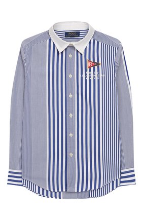 Детская хлопковая рубашка POLO RALPH LAUREN голубого цвета по цене 5295 руб., арт. 321737263 | Фото 1 Детская хлопковая рубашка POLO RALPH LAUREN голубого цвета, арт. 321737263 | Фото 1