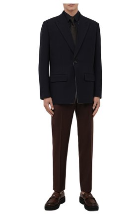 Мужская хлопковая сорочка DOLCE & GABBANA темно-синего цвета по цене 24400 руб., арт. G5EJ0T/FU5K9 | Фото 2 Мужская хлопковая сорочка DOLCE & GABBANA темно-синего цвета, арт. G5EJ0T/FU5K9 | Фото 2
