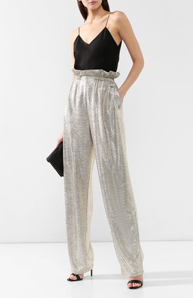 Женские золотые брюки Balmain, арт. RF05390/X153 купить в ЦУМ | Фото №2 Брюки Balmain золотые | Фото №2