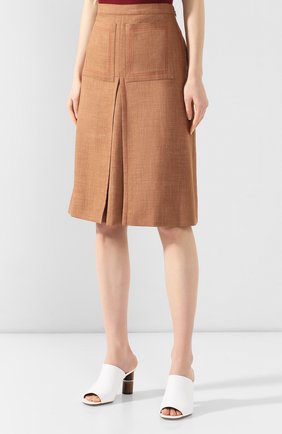 Женская светло-коричневая юбка Burberry, арт. 4560275 купить в ЦУМ | Фото №3 Юбка Burberry светло-коричневая | Фото №3