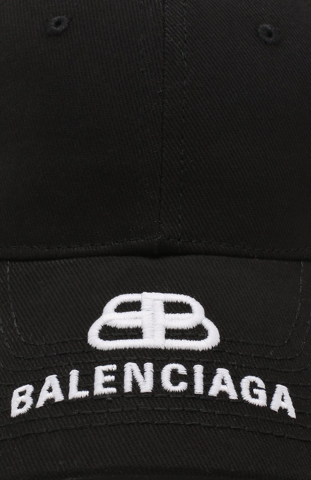 Хлопковая бейсболка Balenciaga, черного цвета, арт. 577548/310B2 в ЦУМ | Фото №3 Хлопковая бейсболка Balenciaga черного цвета | Фото №3