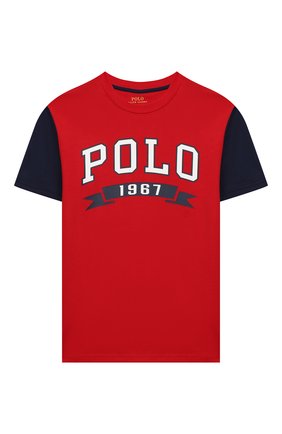 Детская хлопковая футболка POLO RALPH LAUREN красного цвета по цене 2500 руб., арт. 322738508 | Фото 1 Детская хлопковая футболка POLO RALPH LAUREN красного цвета, арт. 322738508 | Фото 1